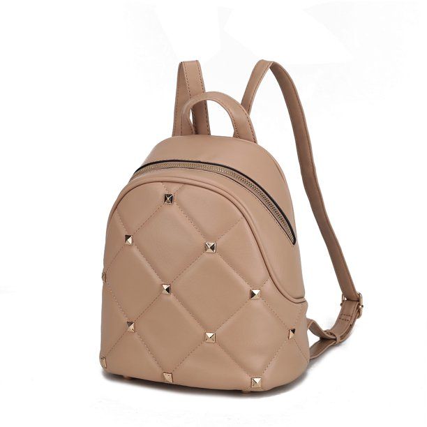 MKF Collection Hayden Quilted Vegan Leather with Studs Women’s Backpack by Mia K. - Khaki - Wal... | Walmart (US)