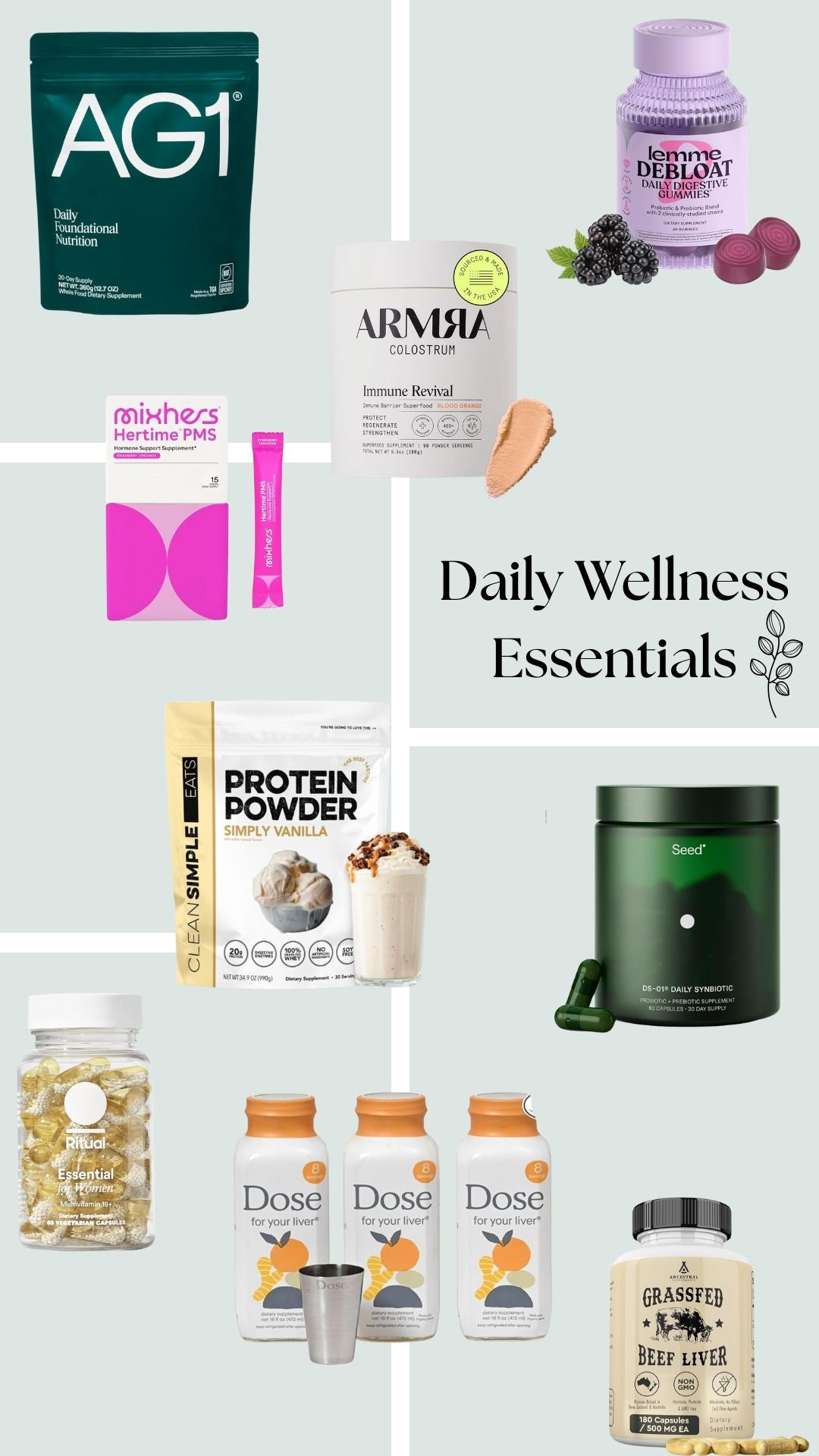 I have rounded up some of my favorite supplements! Wellness is so important for day to day activities but also for longevity. I want to feel and perform my best each day and these supplements help me do that!  

 #LTKBeauty #LTKBump #LTKFamily