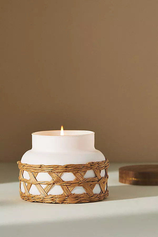 Capri Blue Rattan Volcano Jar Candle | Anthropologie (US)