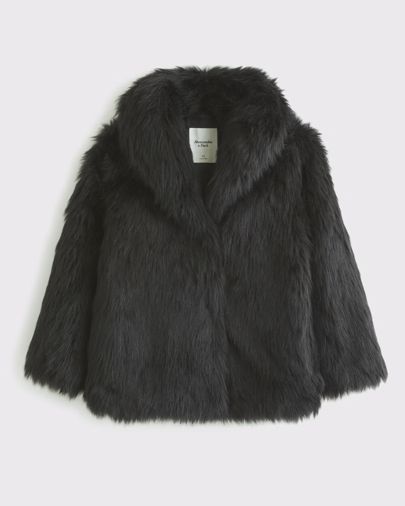 Women's Shawl Collar Faux Fur Coat | Women's Coats & Jackets | Abercrombie.com | Abercrombie & Fitch (US)