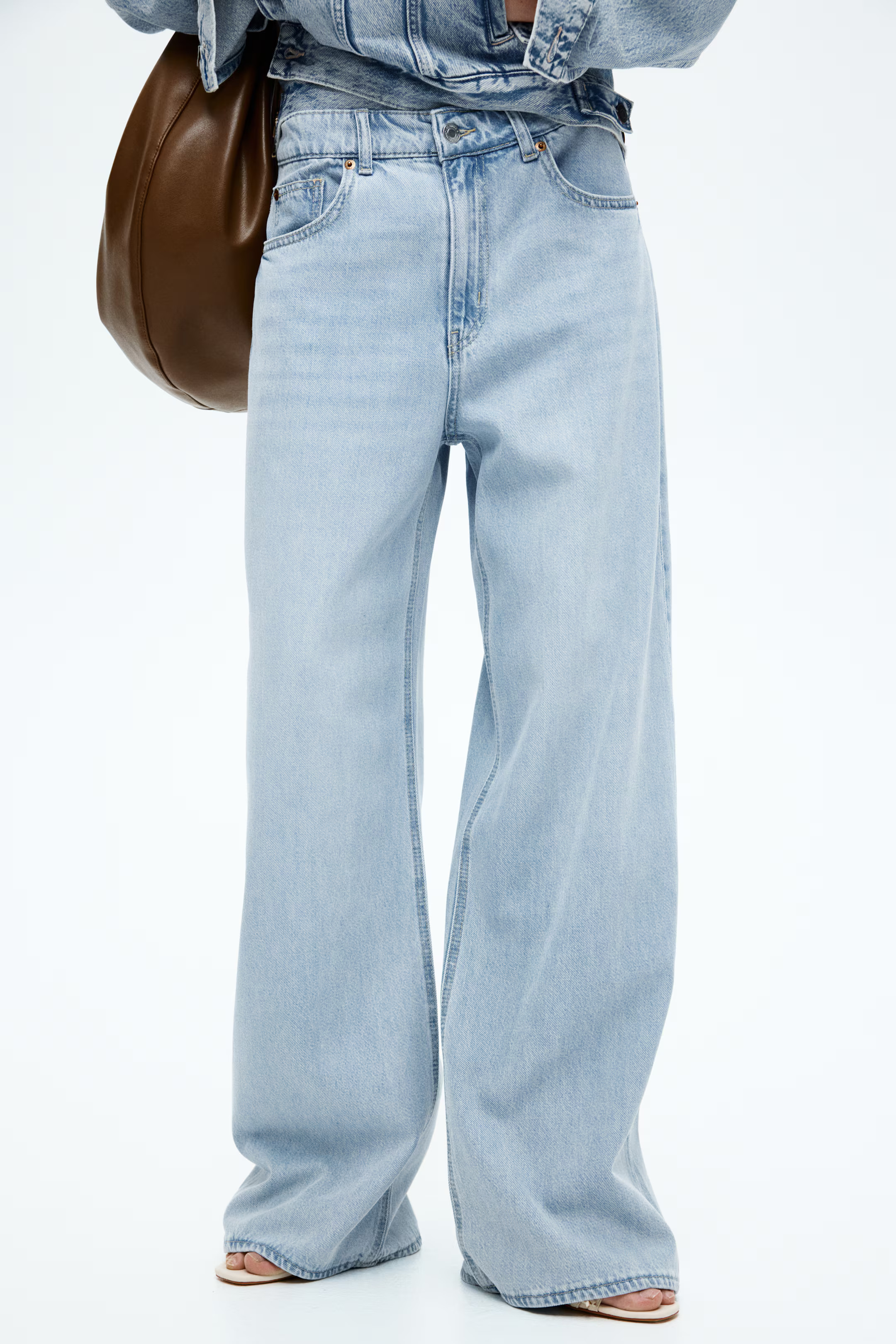Wide High Jeans - Light denim blue - Ladies | H&M US | H&M (US + CA)
