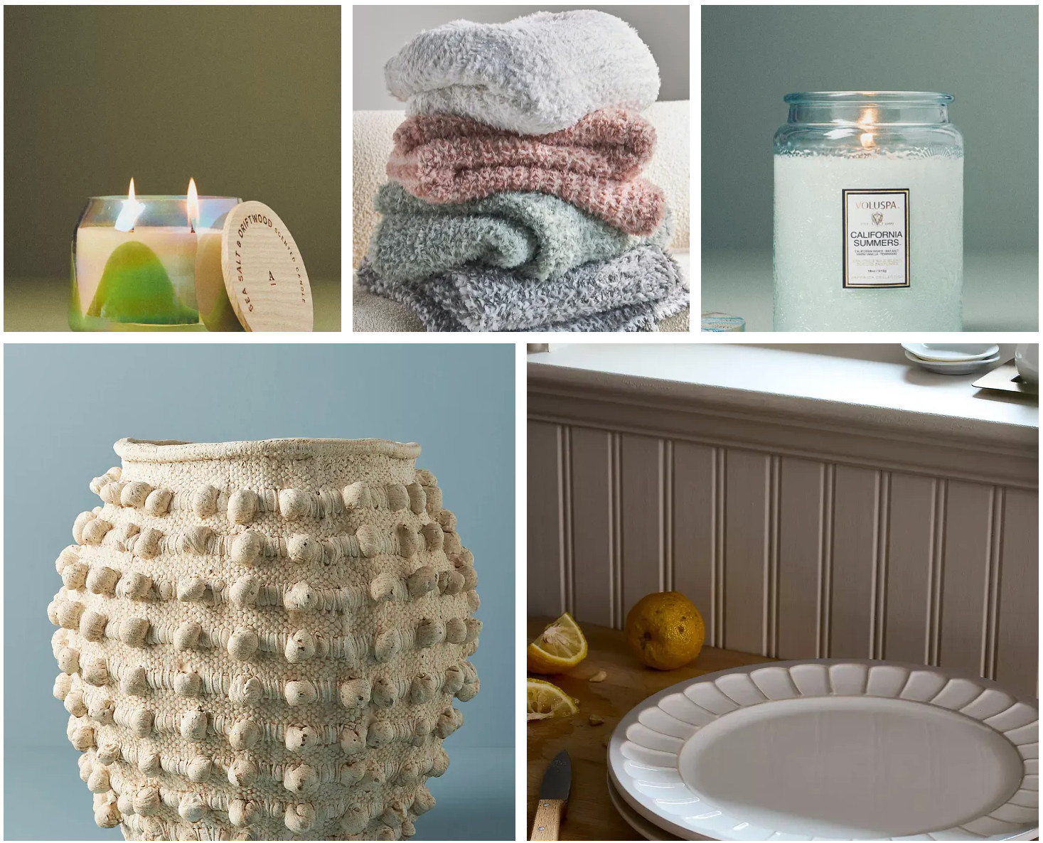 Anthropologie Home sale picks - loving clean candle scents and fun textures!  

 #LTKHome #LTKSaleAlert #LTKFindsUnder100