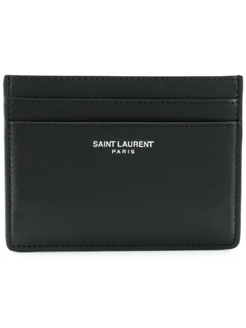Saint Laurent Square Logo Print Cardholder - Farfetch | Farfetch Global