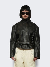 Burnished Eddie Leather Jacket Black  | The Webster | The Webster