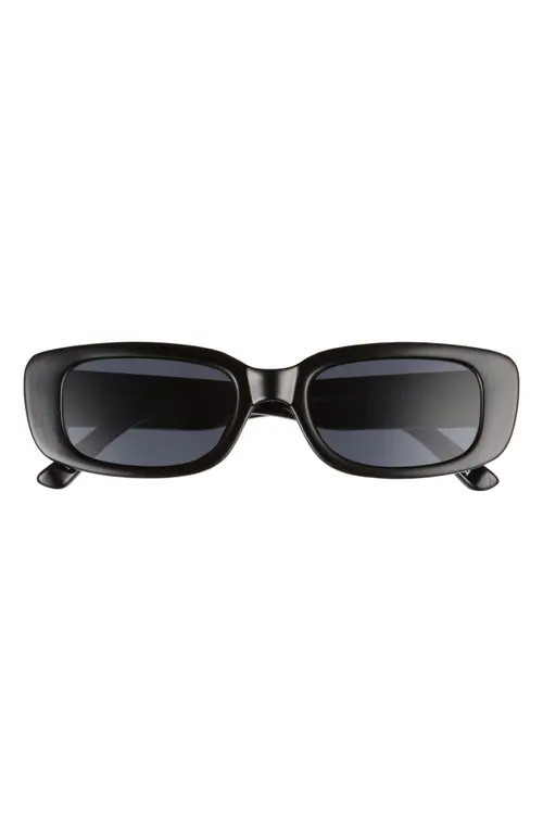AIRE Ceres 51mm Rectangular Sunglasses in Black /Smoke Mono at Nordstrom | Nordstrom