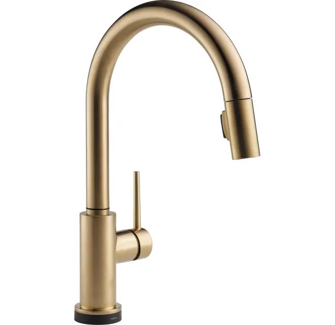 Delta Trinsic Pull-Down Kitchen Faucet with On/Off Touch Activation, Magnetic Docking Spray Head ... | Build.com, Inc.