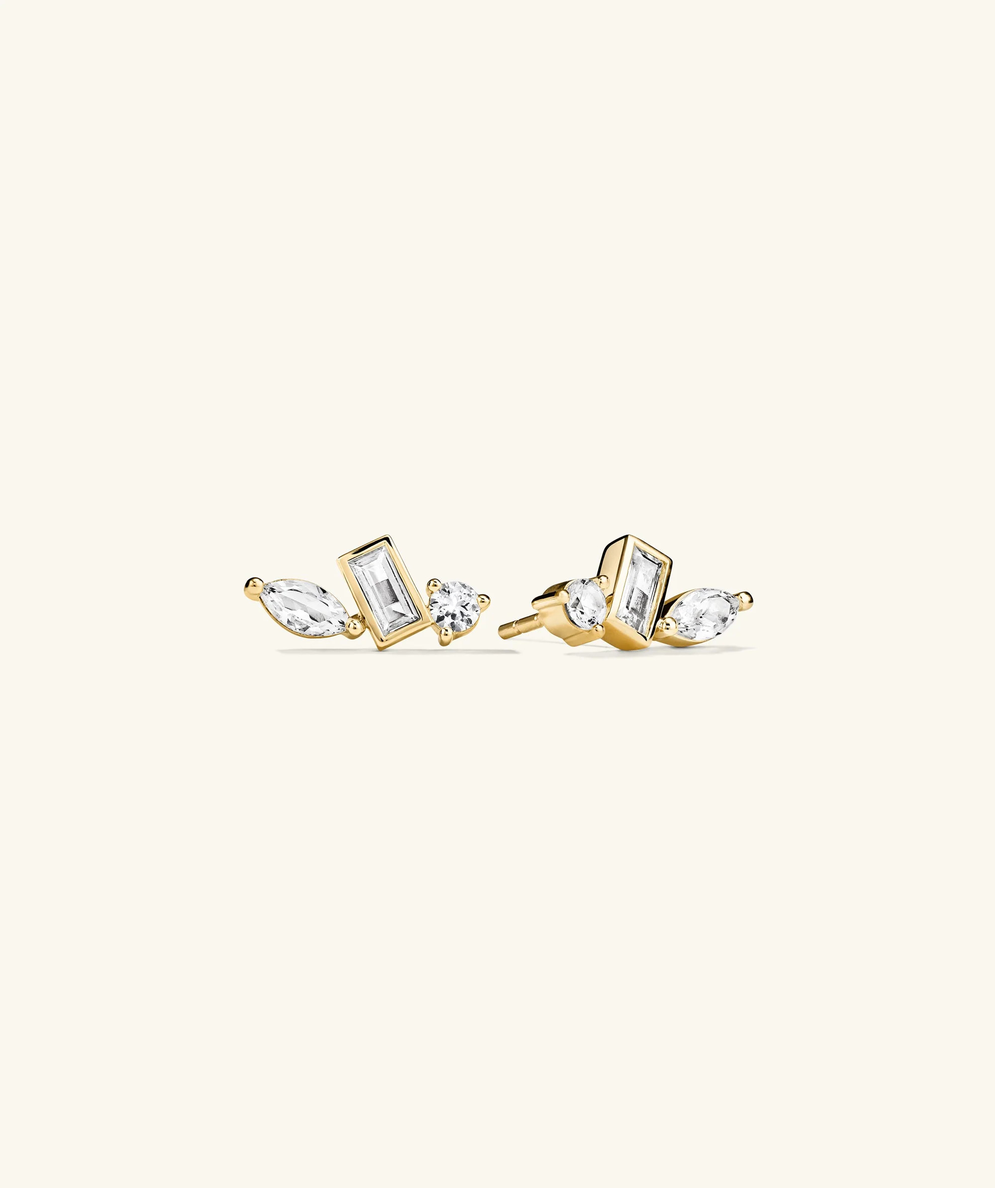 Lab Grown Sapphire Climber Studs | Mejuri Fine Crew