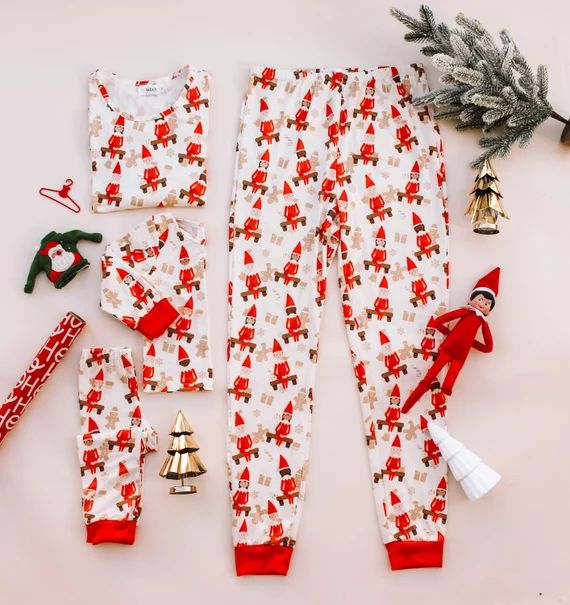 ELF CHRISTMAS PAJAMAS| family pajamas | Christmas pajamas | matching outfits | matching pajamas |... | Etsy (US)