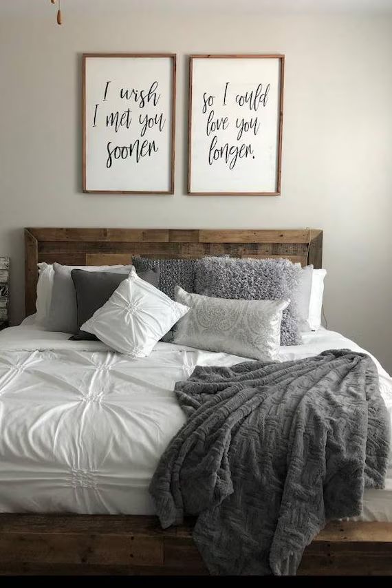 Bedroom wall decor I wish I met you sooner so I could love | Etsy | Etsy (US)