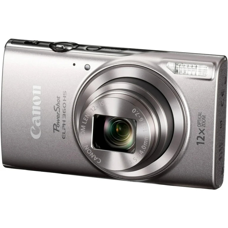 Canon PowerShot ELPH 360 HS Digital Camera (Silver) | Walmart (US)