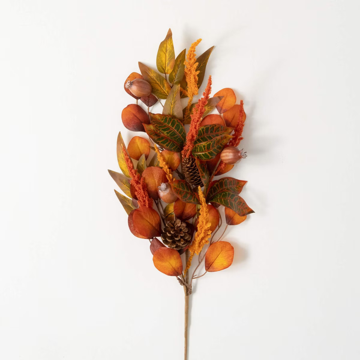 29.5"H Sullivans Mixed Fall Leaf & Wheat Spray; Orange | Target