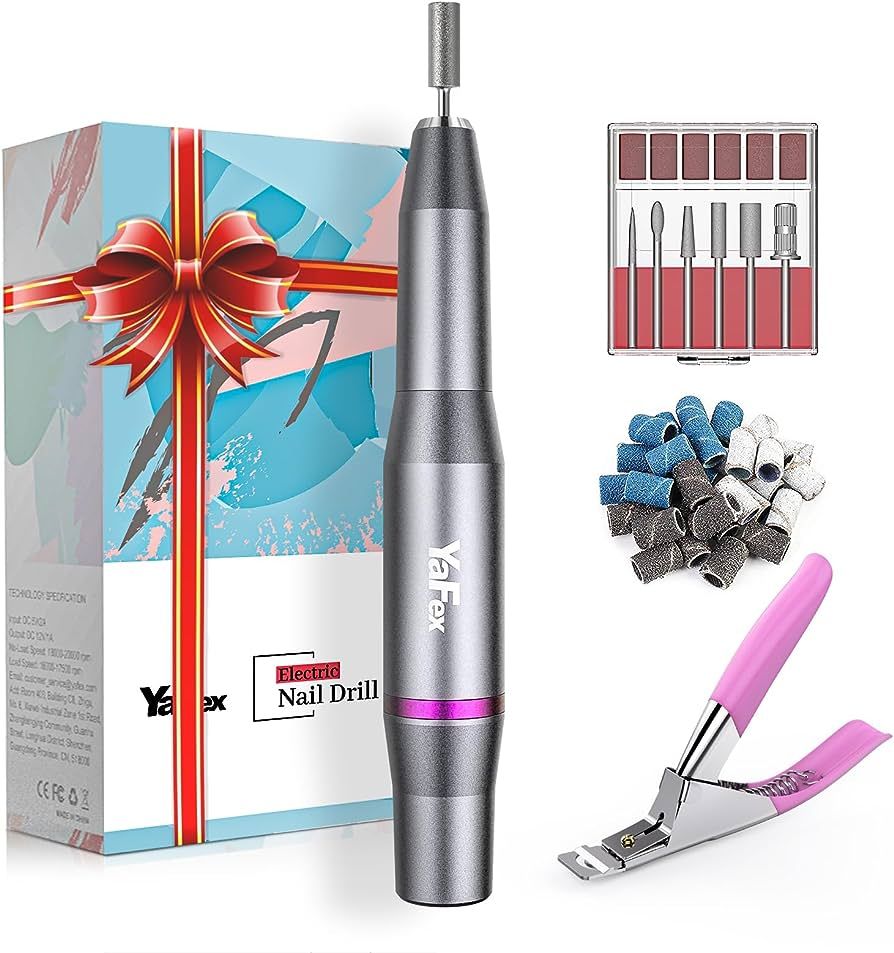 YaFex Electric Nail Drill Machine, Electric Nail File Kit Professional Manicure Pedicure Tool wit... | Amazon (US)