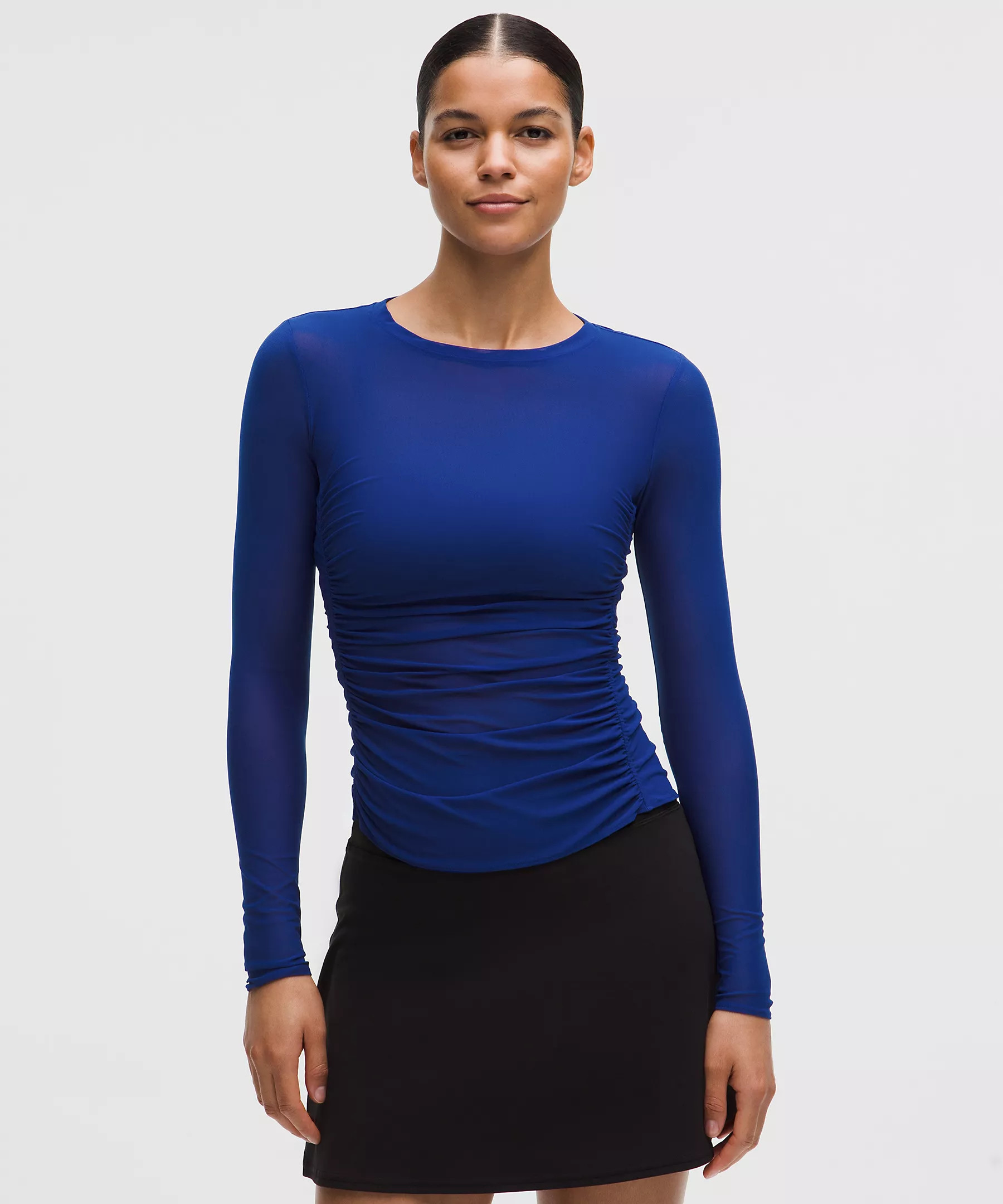 Mesh Ruched Long-Sleeve Shirt | Lululemon (US)