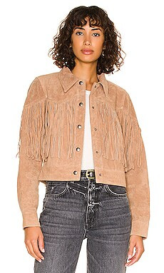 BLANKNYC Suede Fringe Jacket in Almond Butter from Revolve.com | Revolve Clothing (Global)