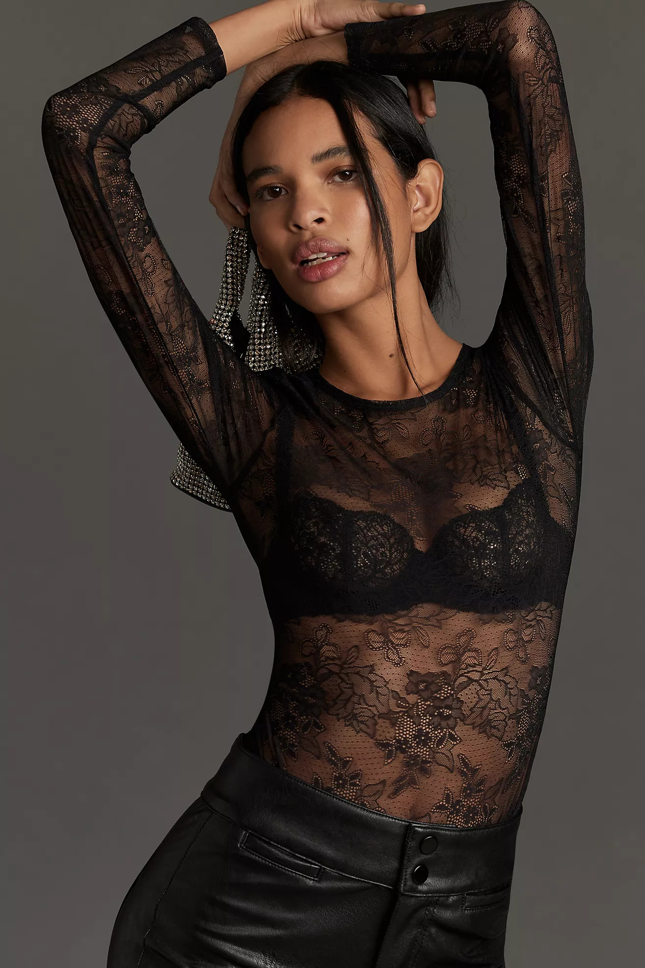 The Harlowe Lace Bodysuit | Anthropologie (US)