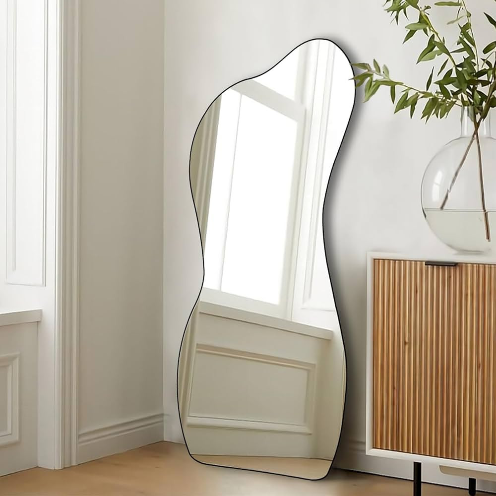 POZINO Large Irregular Shaped Mirror, Big Asymmetrical Wall Mirror, Modern Unique Organic Mirror ... | Amazon (US)