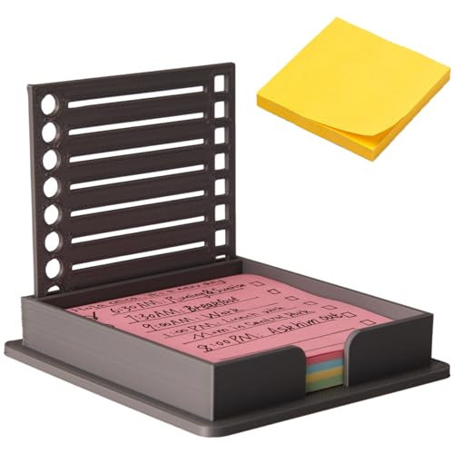 Jumygear Sticky Note Holder Compatible with Post It Notes, 3x3 Sticky Pads Dispenser with Stencil, Memo Pad Organizer with Line Box Drawing Template for Office and Home | Amazon (US)
