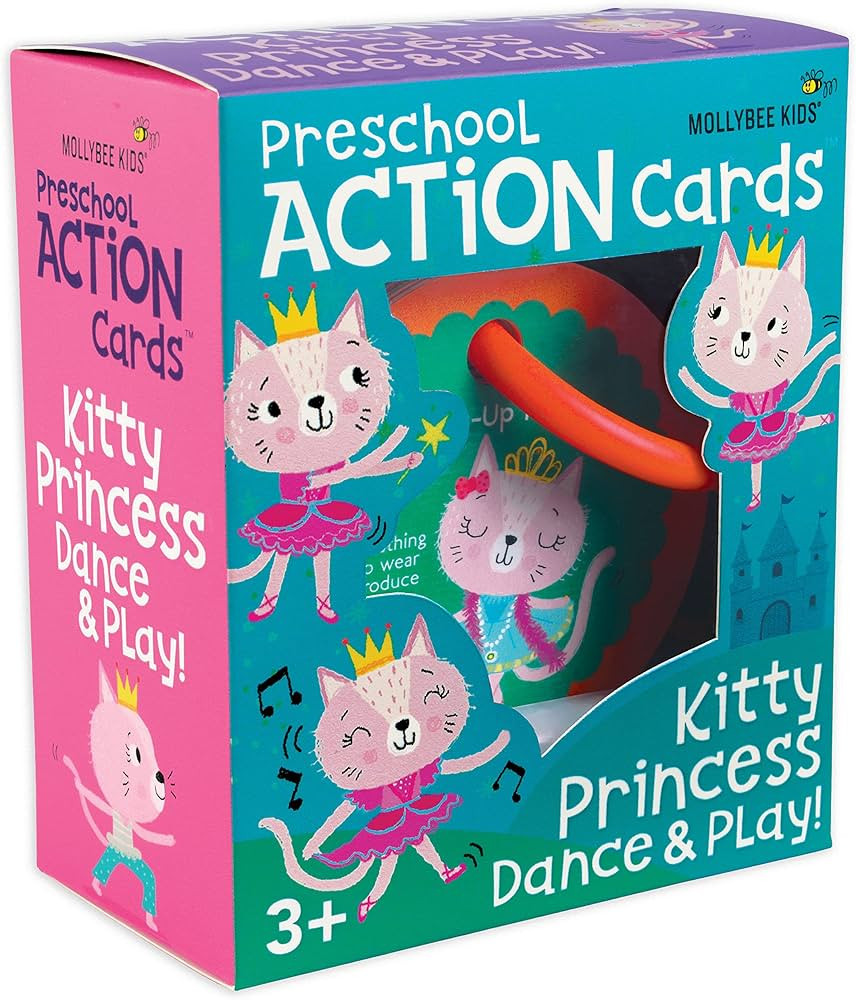 MOLLYBEE KIDS Kitty Princess Game Dance and Play, Royal Playtime Activity Cards for Kids - 5 Cate... | Amazon (US)