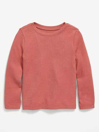 Unisex Solid Long-Sleeve Thermal-Knit T-Shirt for Toddler | Old Navy (US)