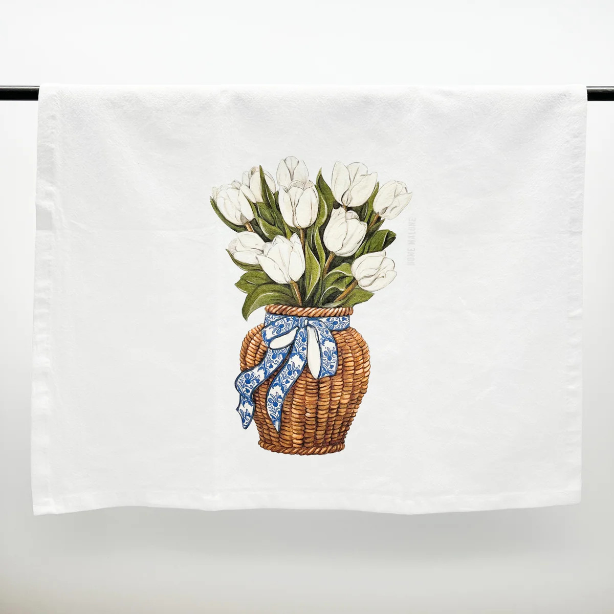 White Tulips Tea Towel | Home Malone