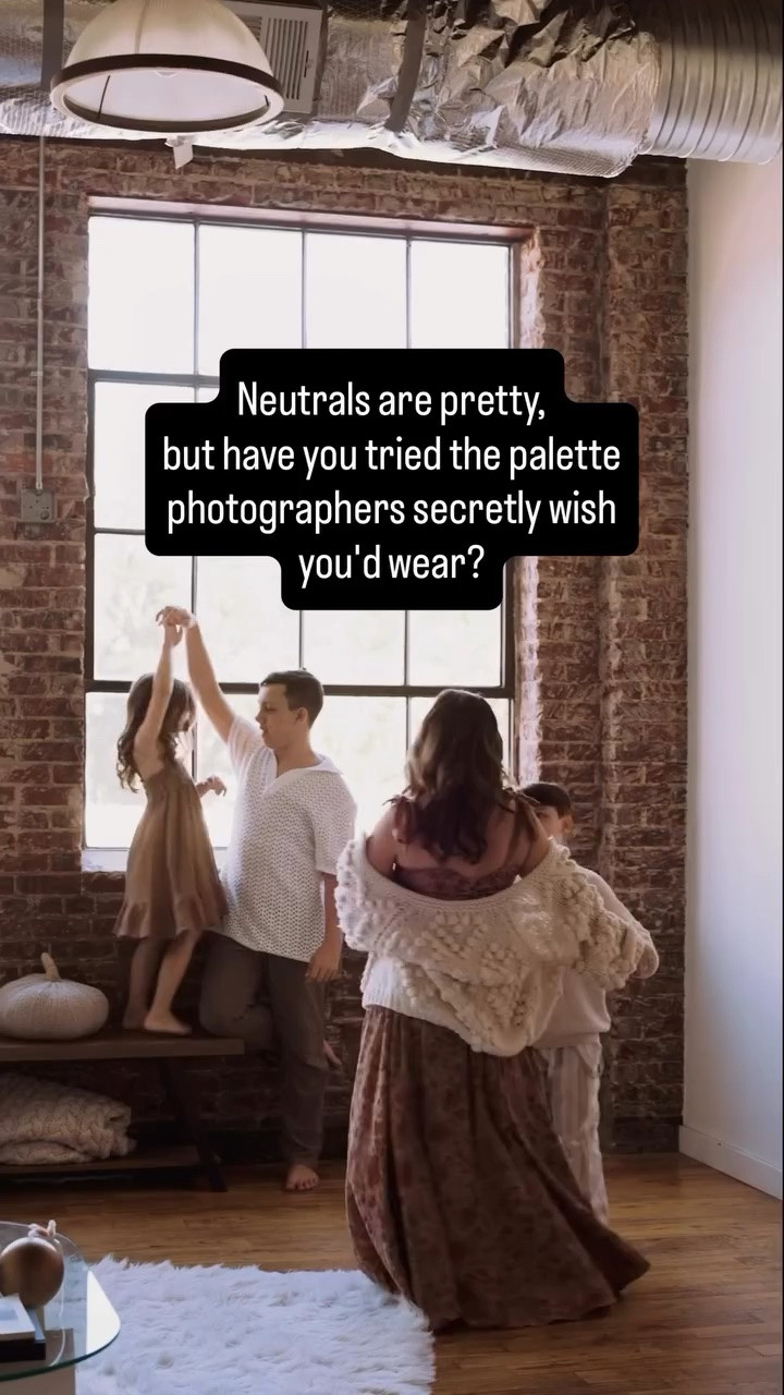 Neutral family photos are beautiful 🤍 The creams, the soft browns, that calm dreamy feel — if that's where you are, you're doing it right.

But here's the next step once you've mastered the neutral look: soft, dreamy color. Not loud, not matchy — just enough to give your photos a little life, while still feeling like *you*.

I know color feels risky. That's the whole reason families stay in all-neutrals — it's safe. So I want to make the leap feel easy: there are specific soft shades that photograph beautifully and won't overwhelm the neutrals you already love. The only catch is that coordinating more than one color needs a plan, or it goes off the rails fast.

That's exactly what the guide is for. Comment FAM and I'll send you the free Family Photo Outfit Style Guide with some of my tested favorite colors to start with.