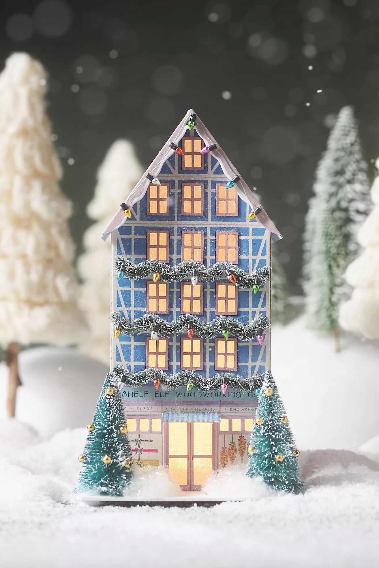 Emily Taylor Light-Up Holiday Paper Houses | Anthropologie (US)