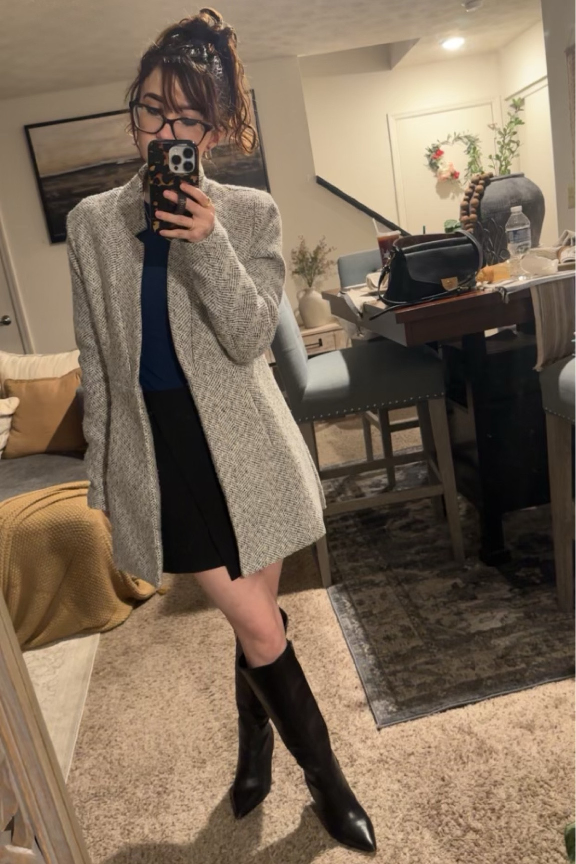 Jacket is still available and is on sale! Great for a work outfit or wear over your date night outfit! Wearing size XS. I’m 5’1 for reference. 