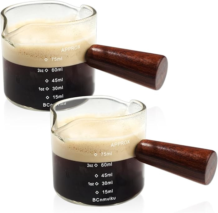 BCnmviku Triple Pitcher Double Spouts Milk Cup Espresso Shot Glasses | Amazon (US)