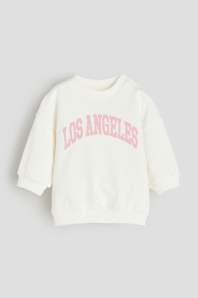 Text-print Cotton Sweatshirt | H&M (US + CA)