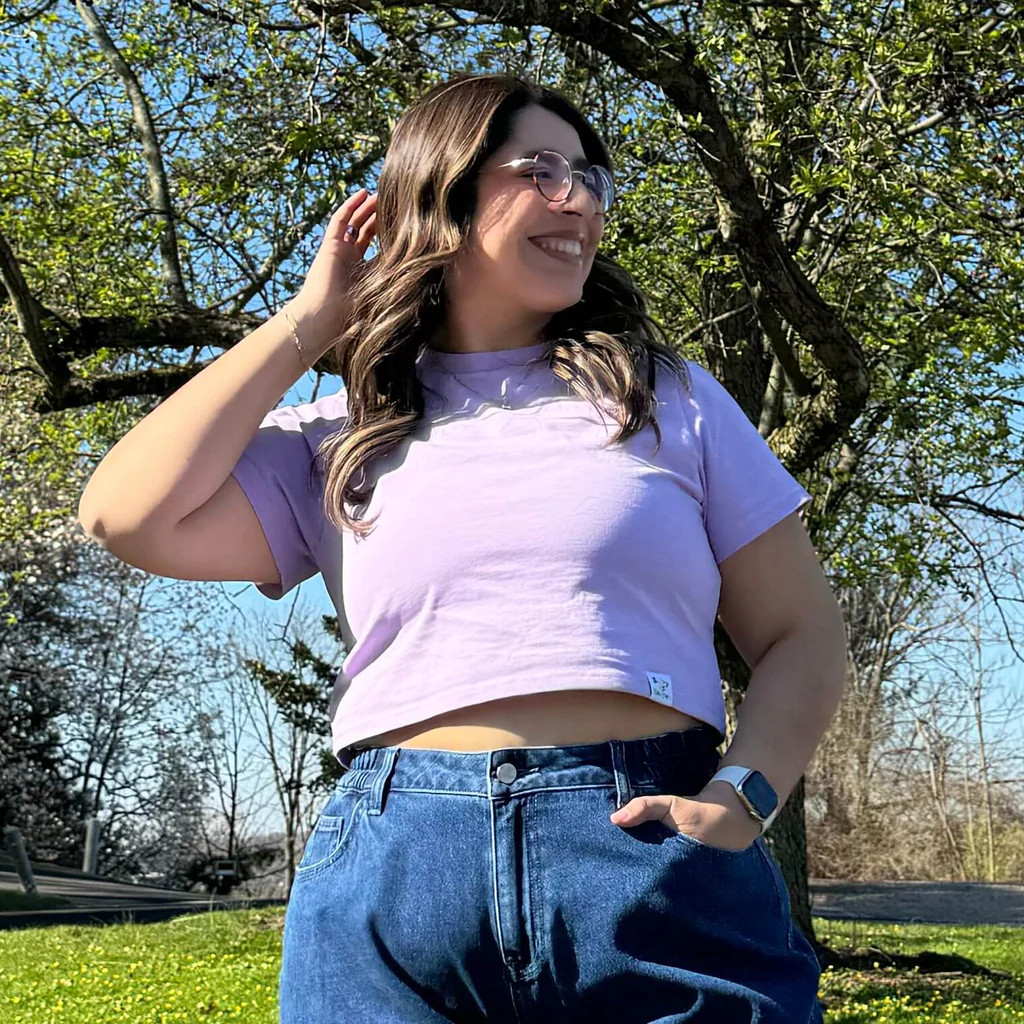 Cropped Tee - Lavender | Shiny by Nature