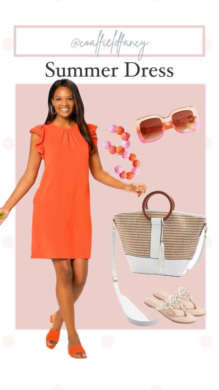 Orange Summer Dress with flutter sleeve
Summer Outfit
Brunch Outfit
Church outfit
Affordable Summer Dress


#LTKfindsunder50 #LTKover40