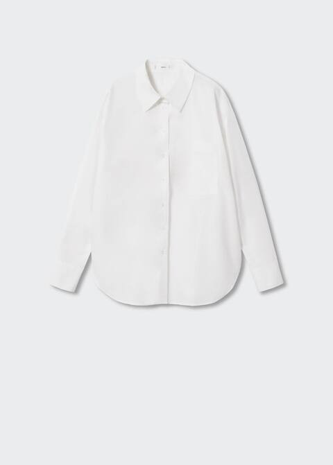 Oversize cotton shirt -  Women | Mango USA | MANGO (US)