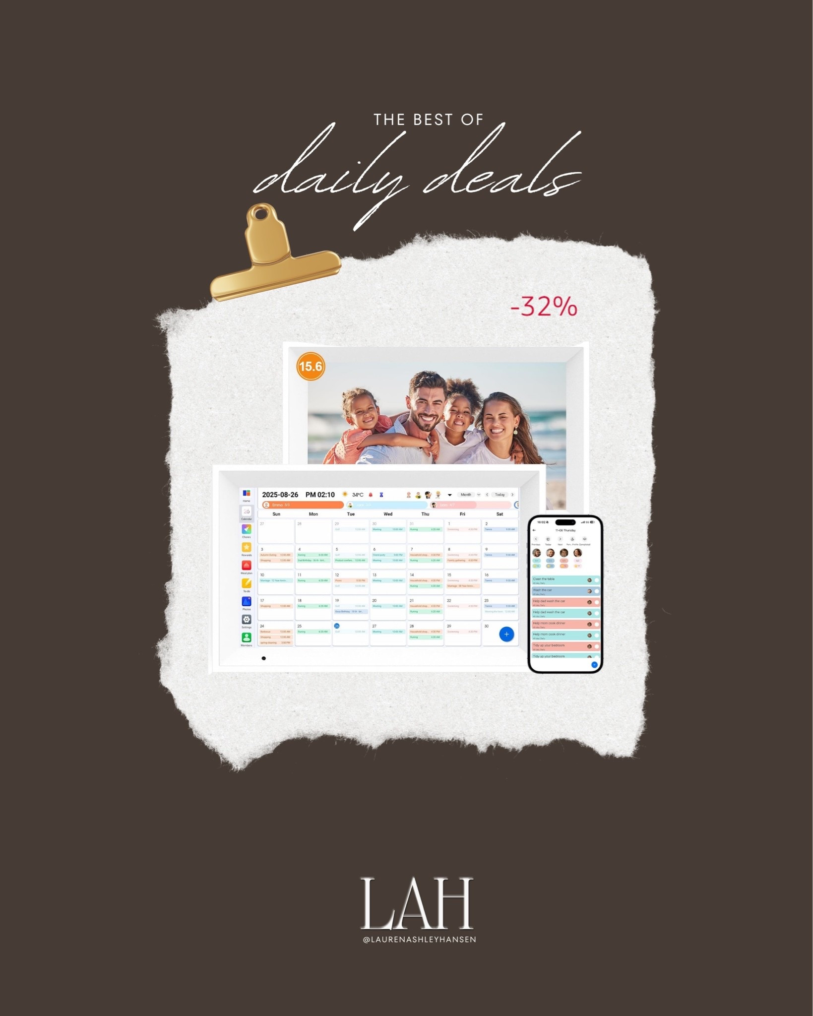 The best dupe to call the fancy and expensive digital calendars, but this one works just as well and is half the price! Love this for keeping track of all schedules, events, work meetings, etc!

#LTKHome #LTKmomlife