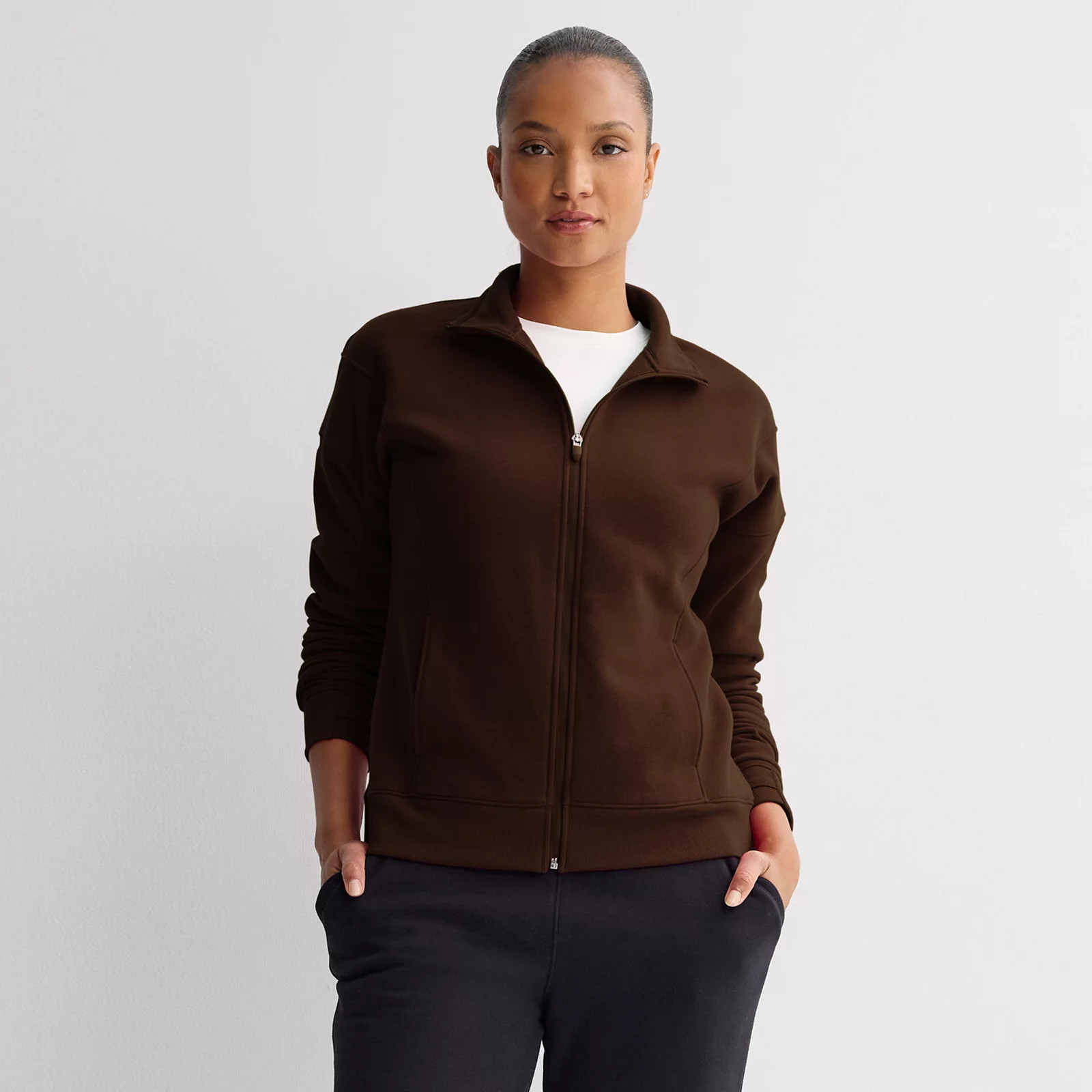 Women's Tek Gear\u00ae Ultrasoft Fleece Full Zip Mockneck Jacket | Kohl's
