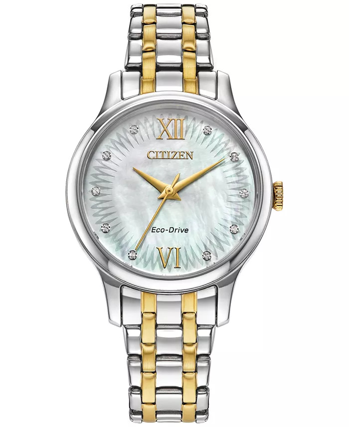 Citizen Eco-Drive Women's Classic Two-Tone Stainless Steel Bracelet Watch 31mm - Macy's | Macy's