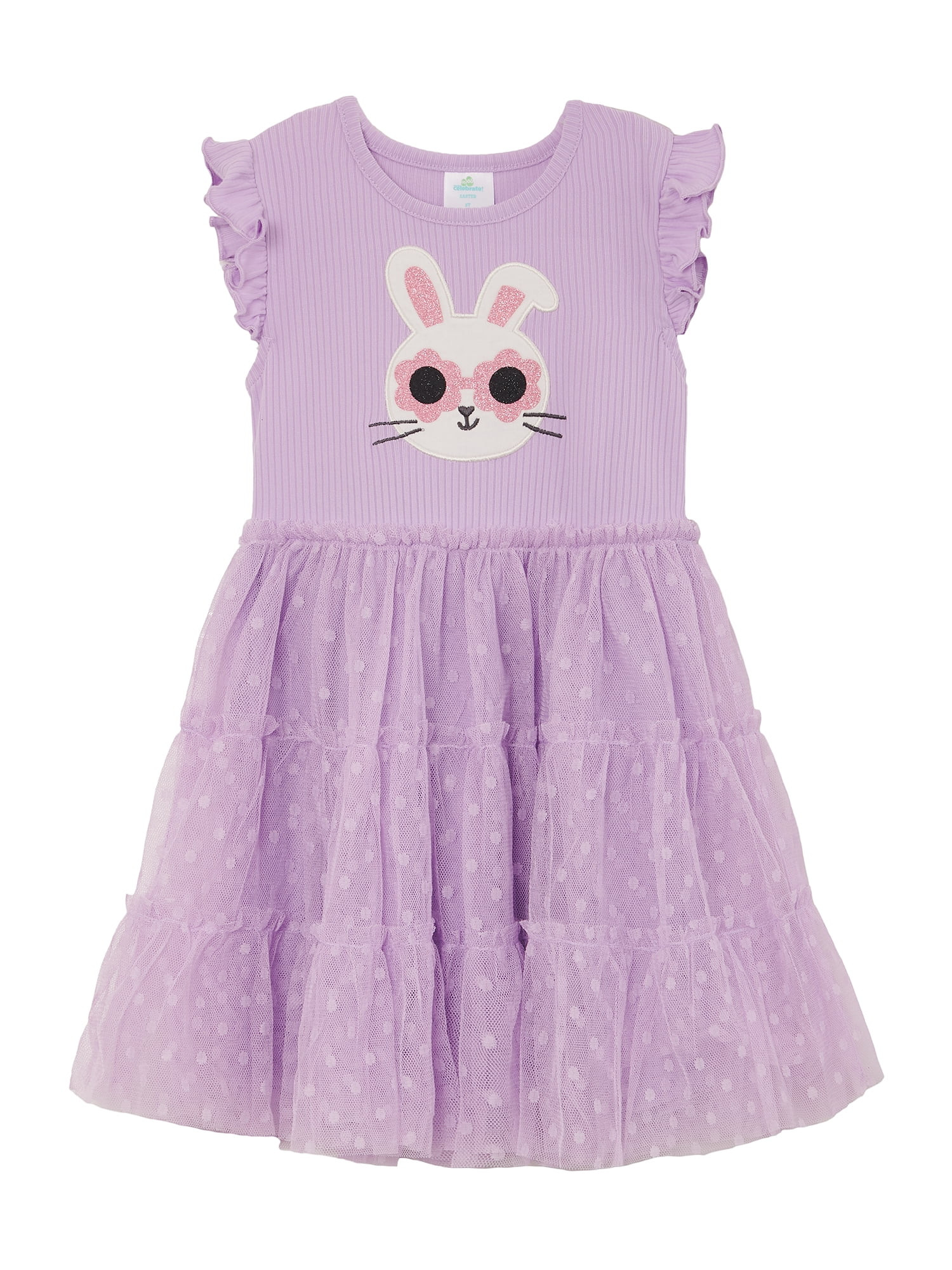 Way to Celebrate Toddler Girls Easter Tulle Tutu Dress, Sizes 12M-5T | Walmart (US)