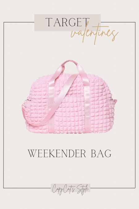 The very famous Target Weekender Bag now comes in pink! Would make such a great Valentine’s gift  

#LTKtravel #LTKMostLoved #LTKfindsunder50