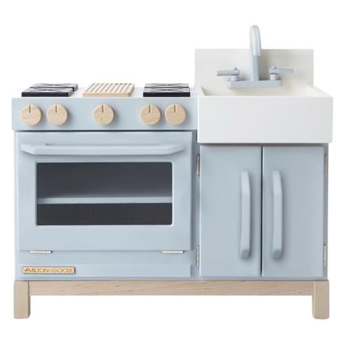Milton & Goose Essential Modern Classic Grey Wood Play Kitchen | Kathy Kuo Home