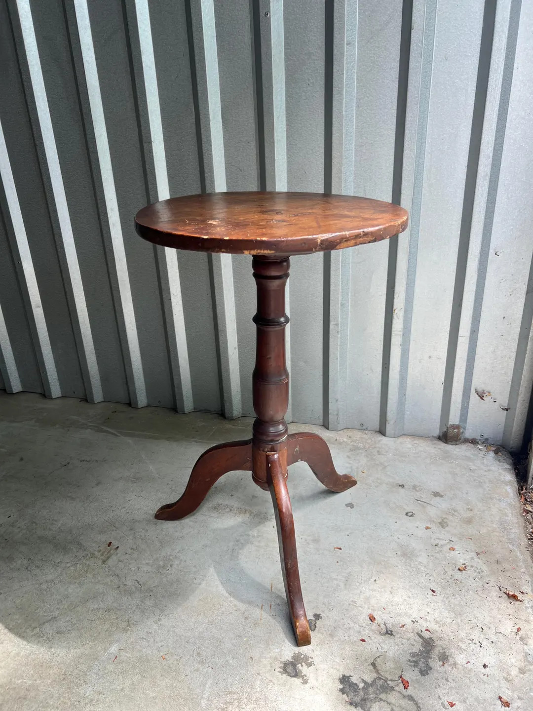 Antique American Primitive Walnut Candlestick Side Table | Etsy (US)