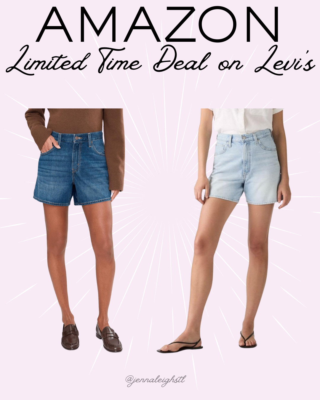 Amazon limited time deal on these Levi’s cinch mid thigh shorts, 41% off right now. Such a great length for summer and an easy denim staple you’ll wear on repeat. 

 #LTKootd #LTKSeasonal #LTKSaleAlert