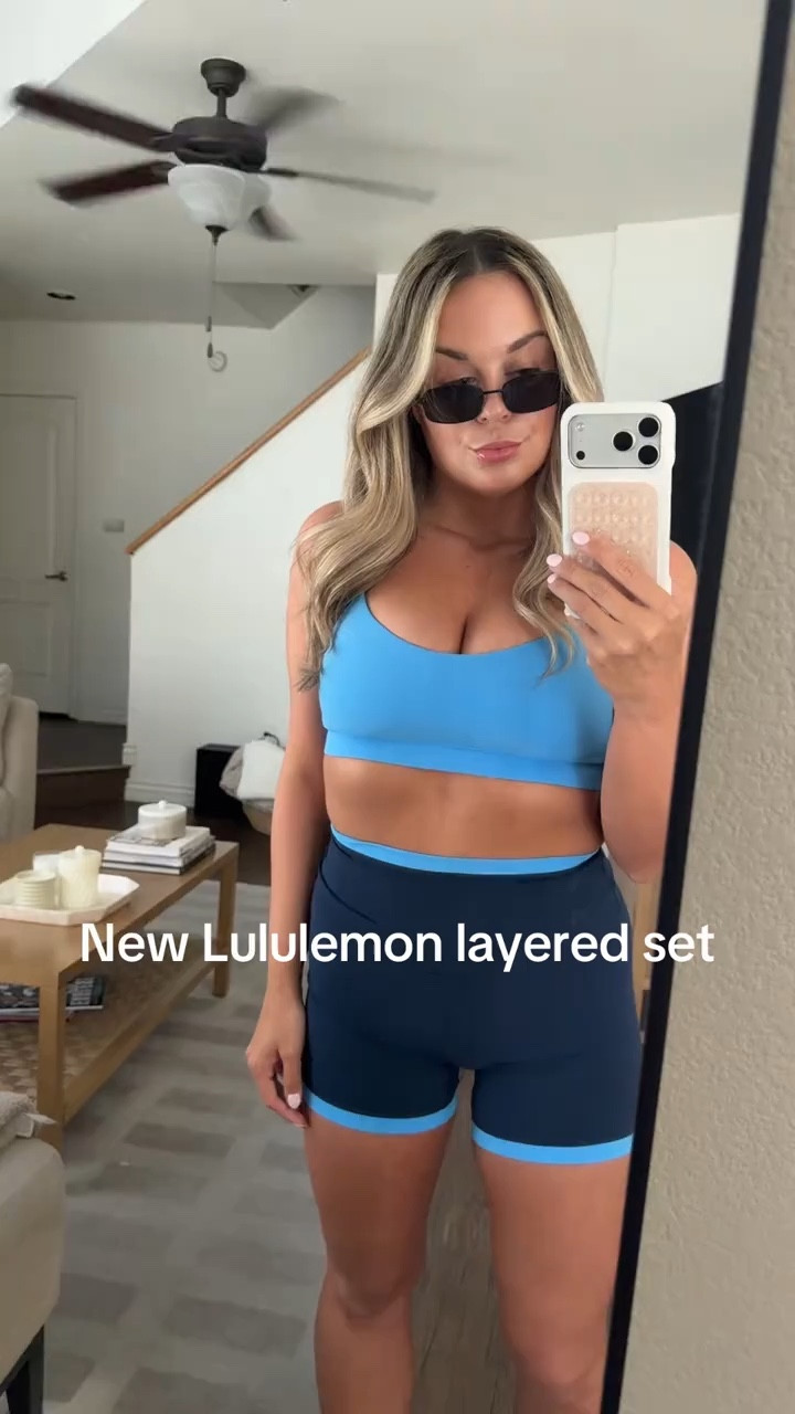 New lululemon layered set 
Back in stock 
Lululemon ocean wave
Lululemon blue set
New lululemon 
