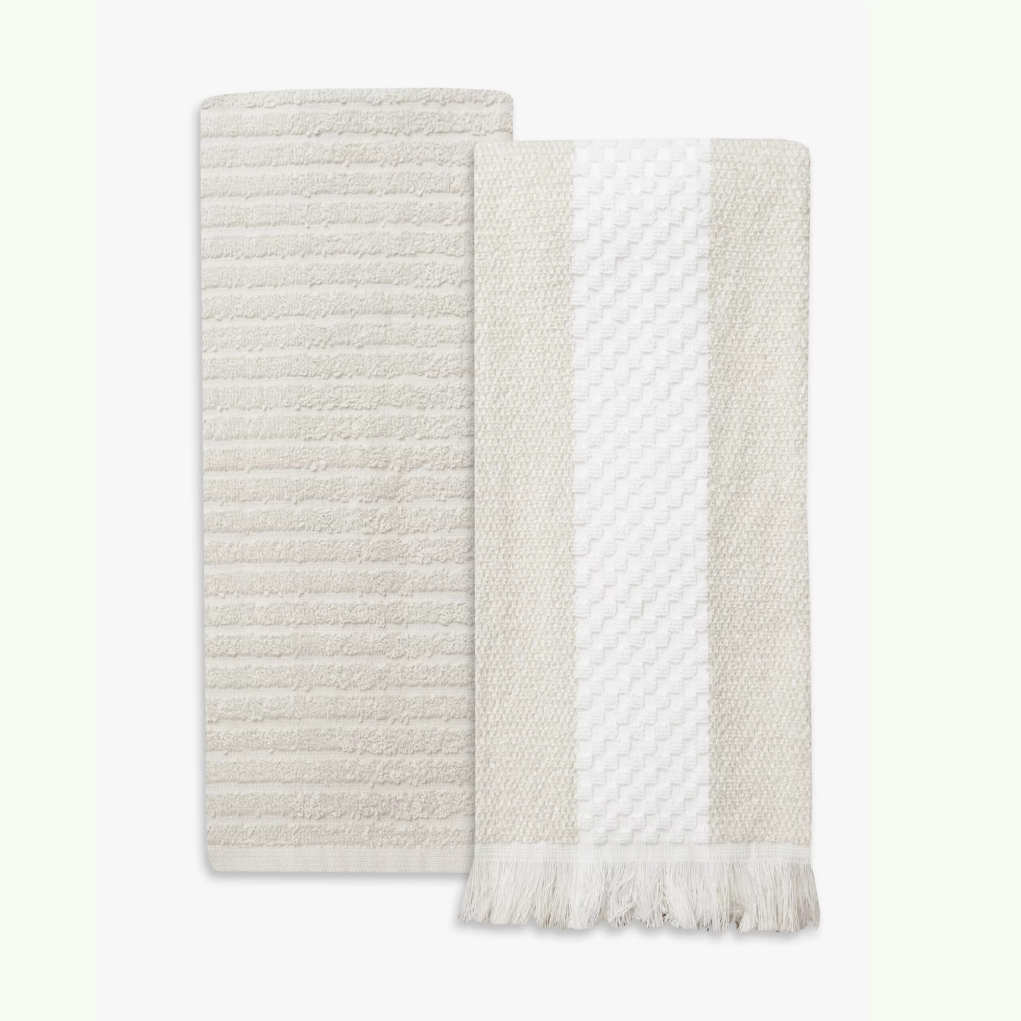 Mingle & Co. Check Stripe Terry Kitchen Towel 2-Pack | Kohl's