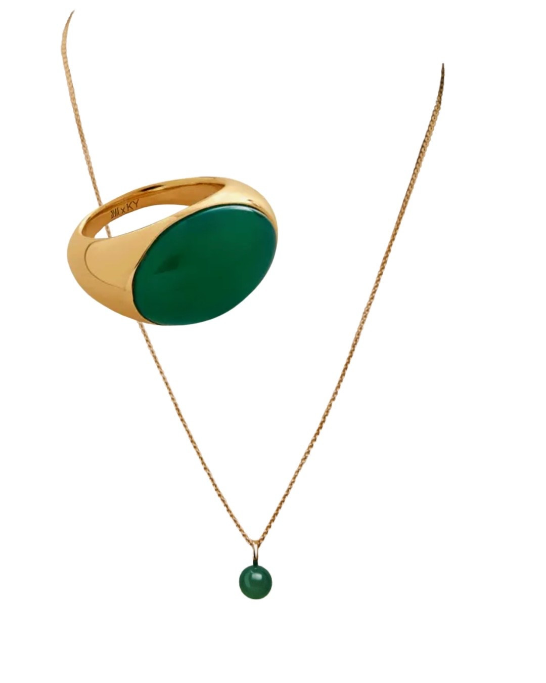 One of my all time favorite rings has a matching green stone ball necklace. The chain hits a little longer and is perfect to layer 

#LTKSaleAlert #LTKOver40 #LTKWorkwear