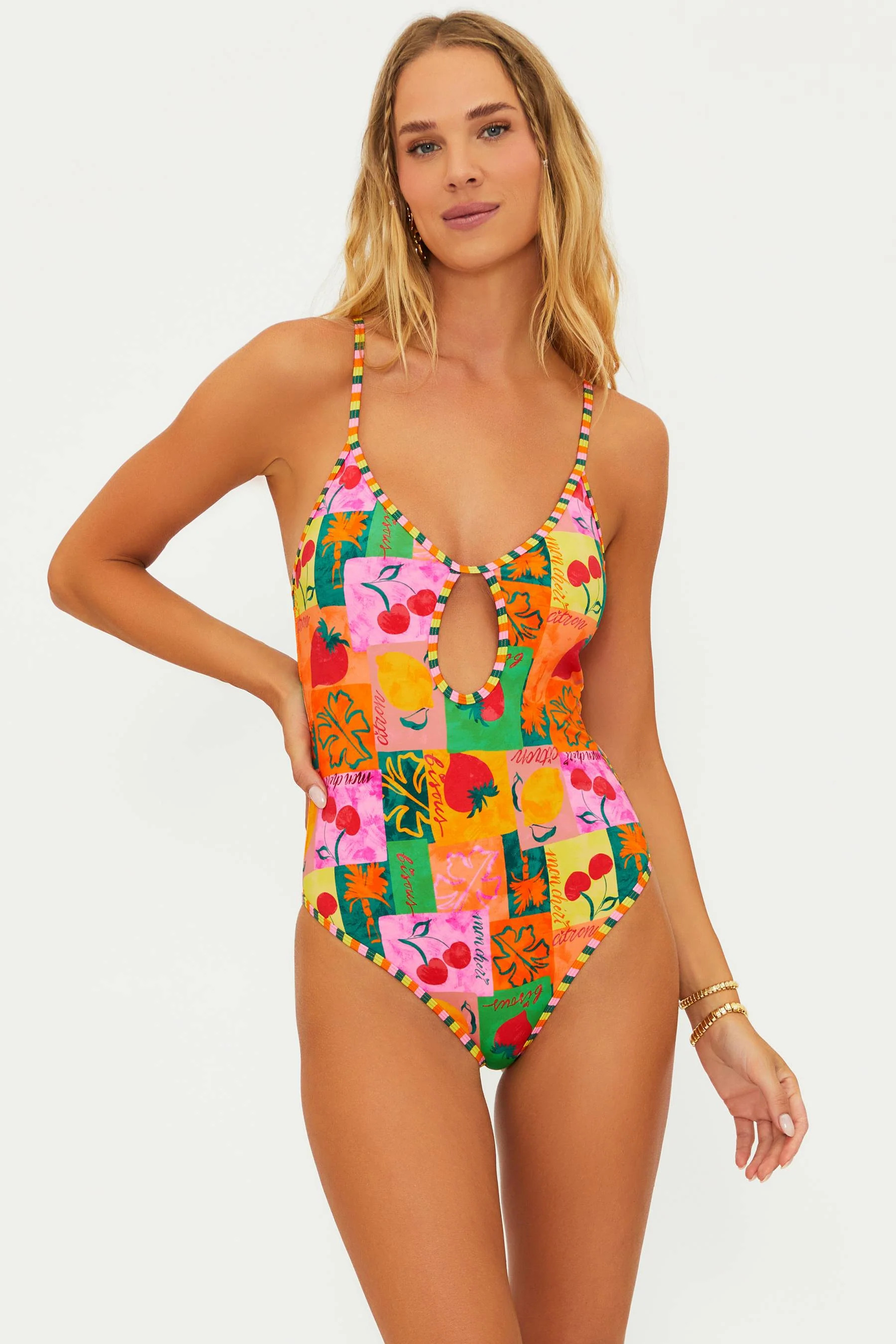 Priscilla One Piece Fruit Market | Floral Swimsuit | Beach Riot | Beach Riot