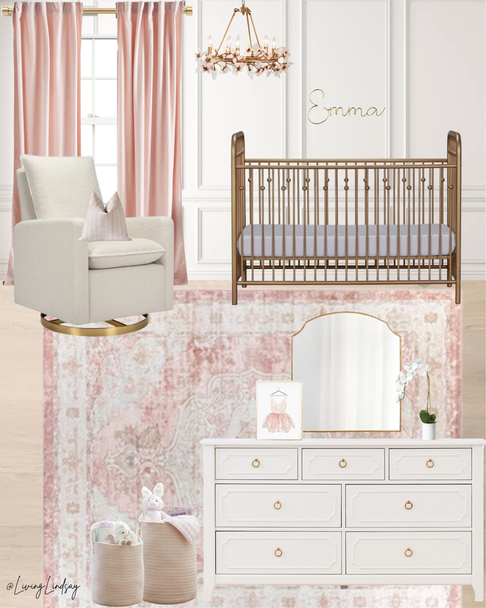 Baby girl nursery, pink and white nursery, pink and gold nursery, classic girl nursery, girl nursery 

#LTKhome #LTKbump #LTKbaby