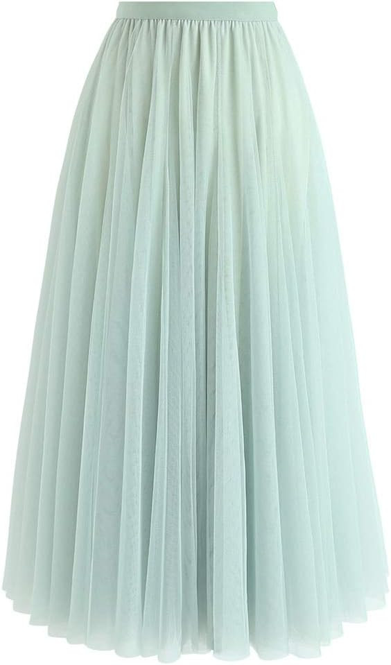 CHICWISH Women's Lilac/Cream/Grey/Pink/Black Layered Mesh Ballet Prom Party Tulle Tutu A-Line Max... | Amazon (US)