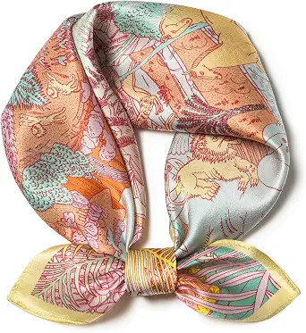 100% Mulberry Silk Scarf 21 "x 21" Square - Neck Scarf - Women Men Small Square Pocket Scarf - Wi... | Amazon (US)