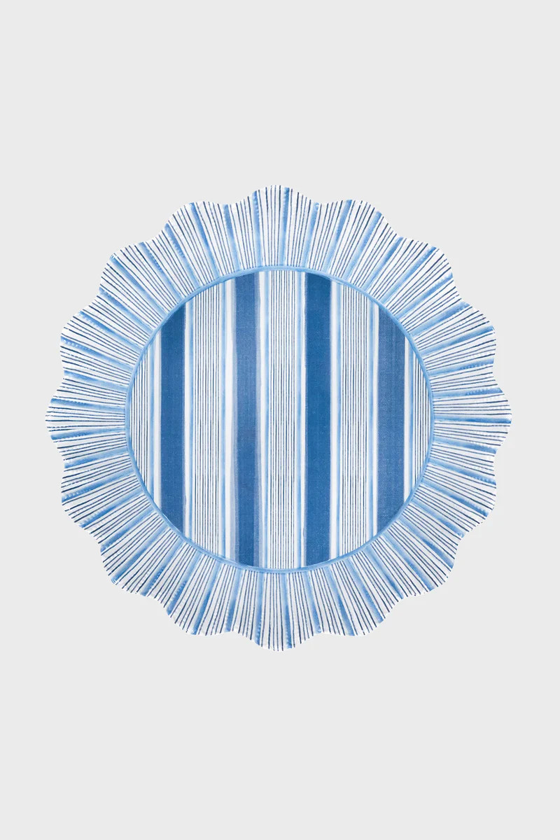 Ocean Cabana Stripe Melamine Dinner Plate Set of 4 | Tuckernuck (US)