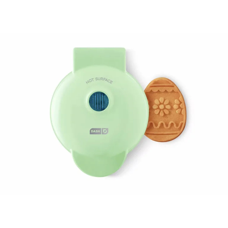 Dash Easter Egg Mini Waffle Maker Teal Blue Green Non-Stick Easy Clean Compact Kitchen Appliance | Walmart (US)