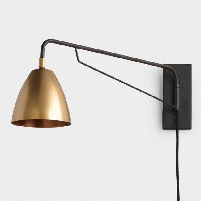 Brass Nook Adjustable Wall Sconce | World Market